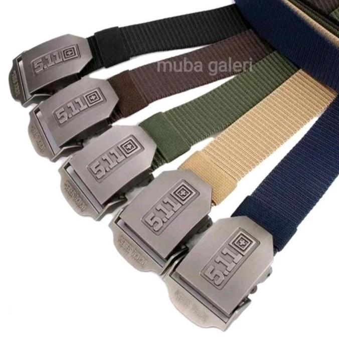 New- Ikat Pinggang Pria Metal Tactical Army Sabuk Kanvas Gesper Outdoor Kepala Besi