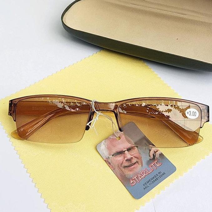 New- Kacamata Baca Plus 1.00 Sd Plus 3.00 Pria Wanita Gratis Box Lensa Teduh