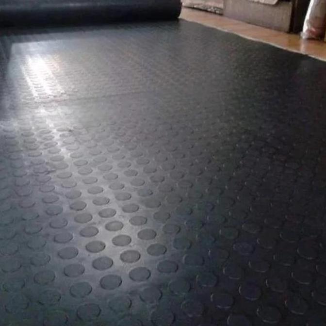 Karpet Karet meteran dengan motif koin, tebal 4mm