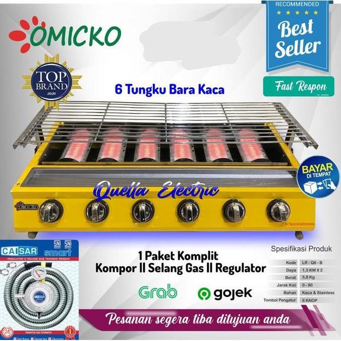 Terlaris Kompor Panggangan Sosis Omicko 6 Tungku / Kompor Panggang Sosis, Dll