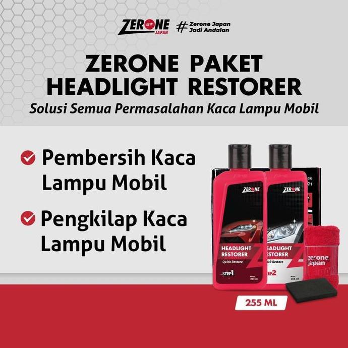 Zerone Headlight Restorer ( Pengkilap Lampu Mobil )