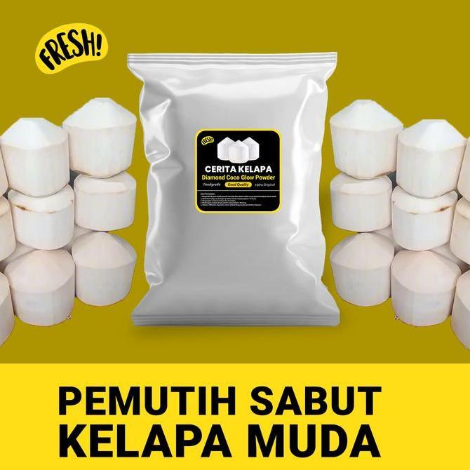 Serbuk Pemutih Sabut Kelapa Muda - Kelapa Diamond - Kelapa ala Thailand ARG