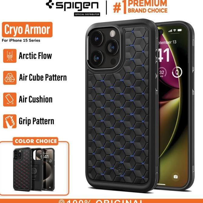 Case iPhone 15 Pro / Promax Spigen Cryo Armor Cooling Gaming Casing