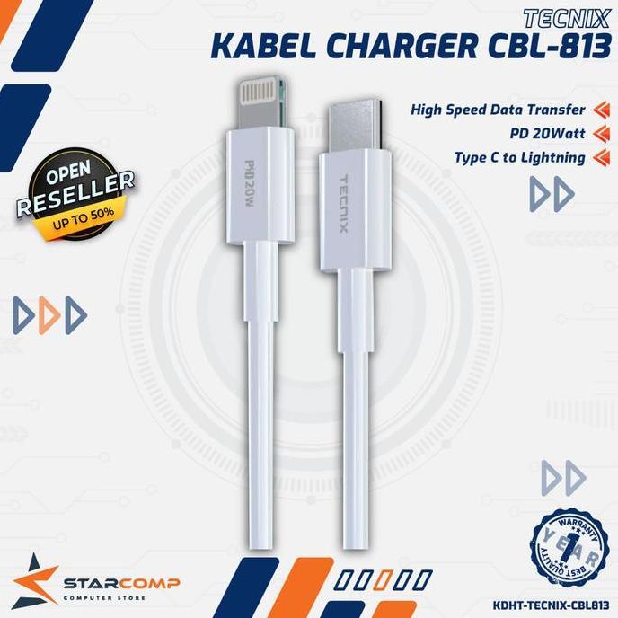 SIAPKIRIM Kabel Tecnix Type C to Lightning CBL-813 READY STOCK