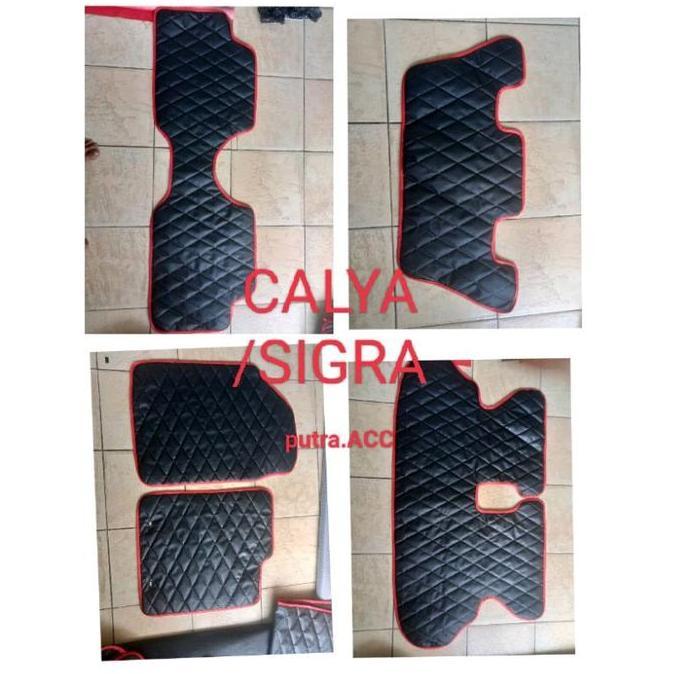Karpet Mobil Cover Lantai Alas Lantai Sigra/Calya (2016-2023) Alas Kulit Prenium Pelindung Lantai In
