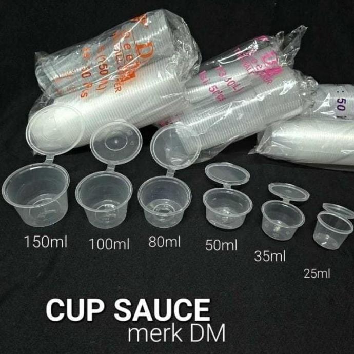 Good- Tempat Saos Plastik 30 ml Cup Saos Sambal Sauce Container Suapi 30ml isi 50 pcs 25ml Suapi 35m