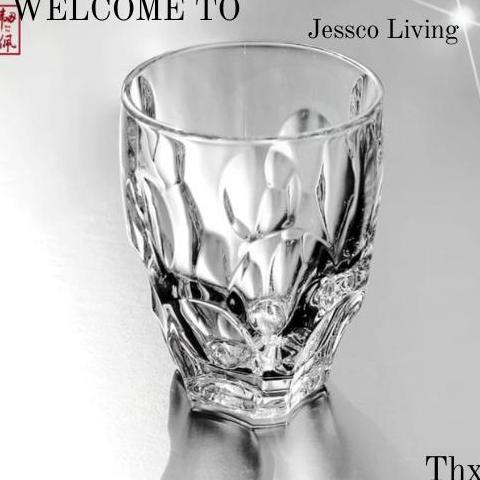 AHJ-LZ100802 GELAS KACA IMPORT 290ml CANTIK 1 SET ISI 3 GELAS MINUM