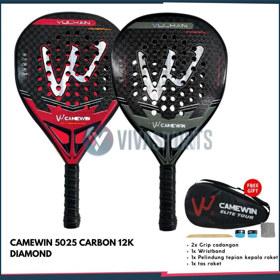 VIVASPORTS - CAMEWIN 5025 VULKAN Raket Padel Carbon 12K / Padel Racket CAMEWIN 5025 Original
