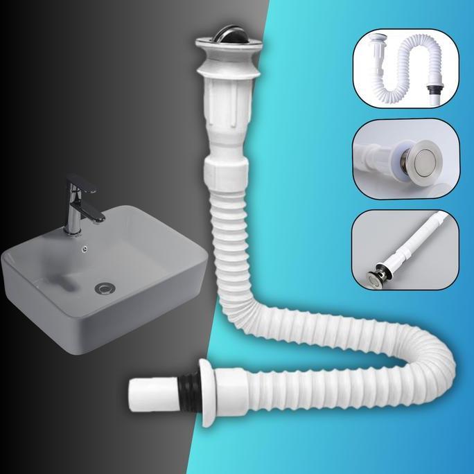 Bath- Sifon Wastafel Fleksibel Afur Wastafel Pembuangan Wastafel