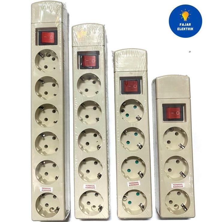 Yxrj- Uticon Stop Kontak Saklar 3 4 5 6 Lubang / Stopkontak + Saklar Uticon