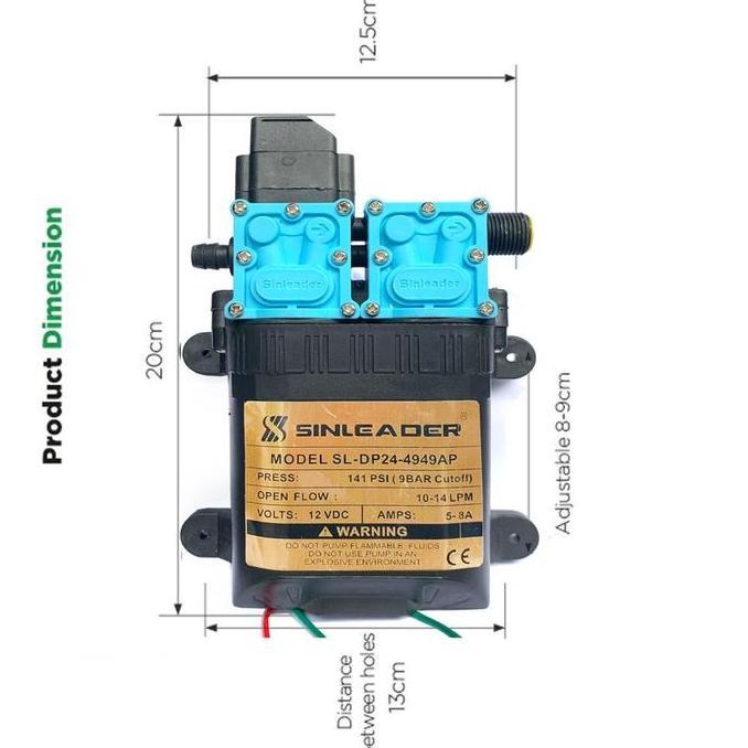 Pompa dual pump dc 12v Sinleader SL-DP24 141 Psi Motor 4949 RESTOCK