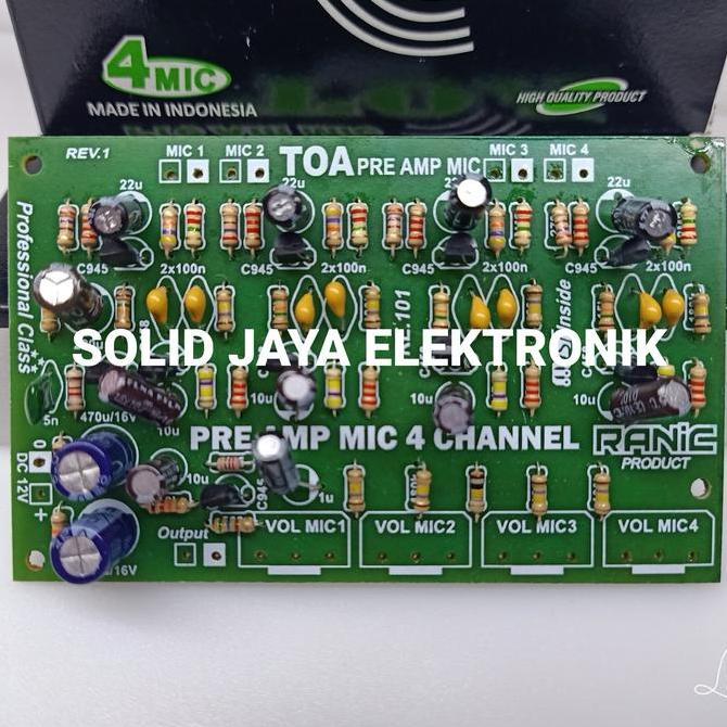 Volk- Pre Am Mic Toa 4 Channel Pre Amp Pream Mik Kit Toa Mic 12 Ranic 265