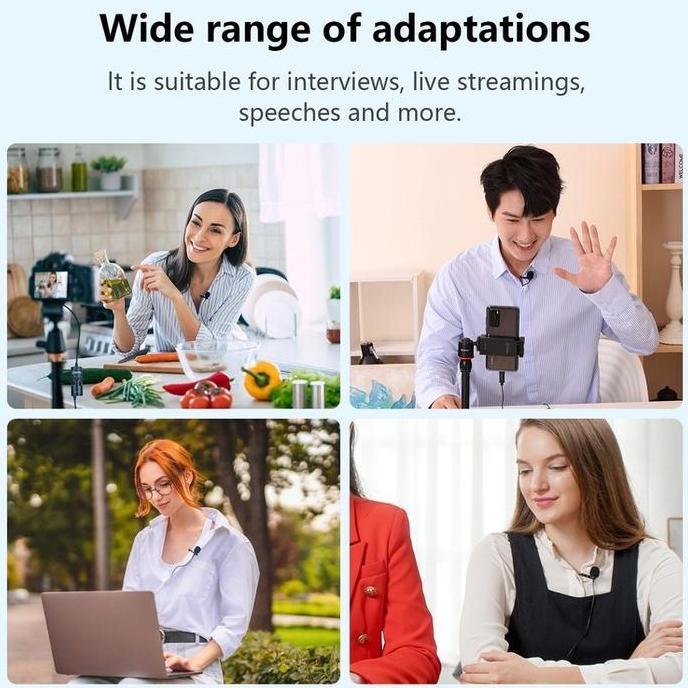 Volk- Boya Lavalier Microfone By-M1/By-Mm1 Series  Mikrofon Omnidirection  Kabel Untuk Smartphone Ds