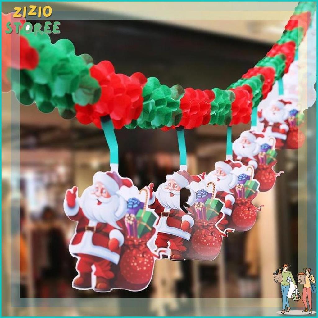 Garland Natal Flanel Honeycomb Gantung Banner Hiasan Christmas 2023 Termurah