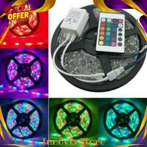 [Waterproof] Lampu led strip rgb 16 warna lampu kamar neon tiktok Teratas
