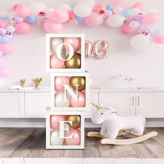 Expert- Box Balon Mika Transparant Satuan DIY Kotak Transparant