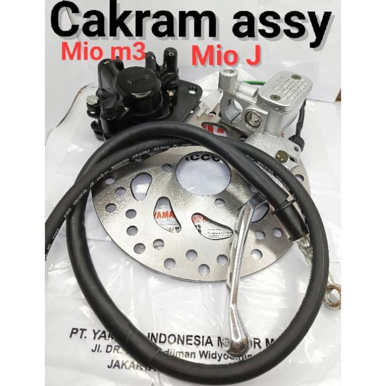 CAKRAM SET ASSY KOMPLIT KALIPER MASTER REM PIRINGAN CAKRAM PLUS SELANG MIO M3 MIO J MIO GT original 