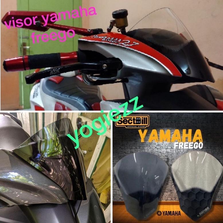 windshield yamaha freego 125 sectbill carbon visor flyscreen tameng depan freego 2020 2021