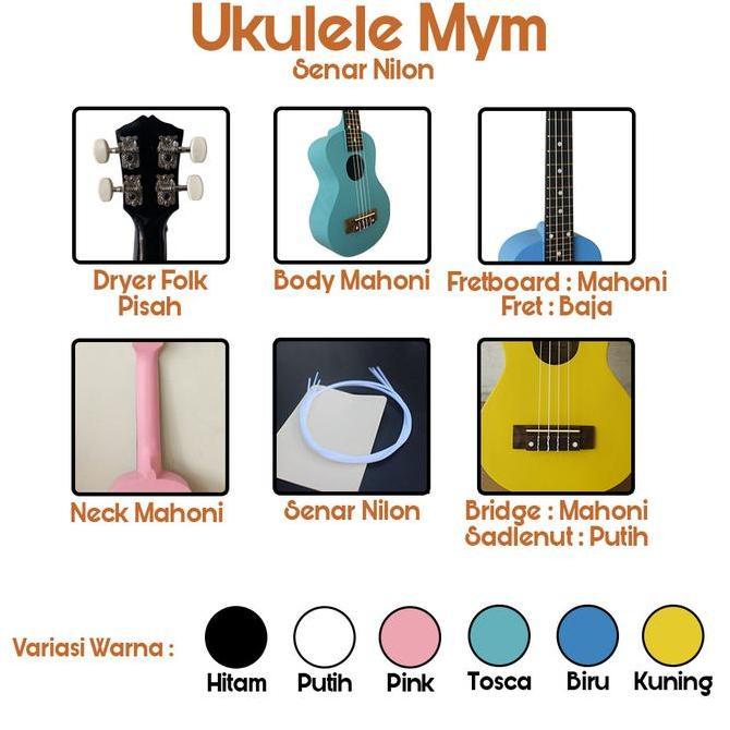 Ukulele Elektrik Mym&Ca Original Kualitas Terbaik