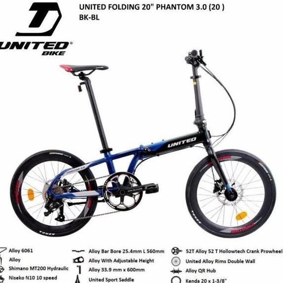 Terlaris Sepeda Lipat Folding Bike 20 United Phantom 3.0