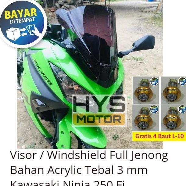 Hys Visor Windshield Ninja 250 Fi / Beat Street - Bahan Acrylic Akrilik Tebal 3 Mili Full Jenong Hit