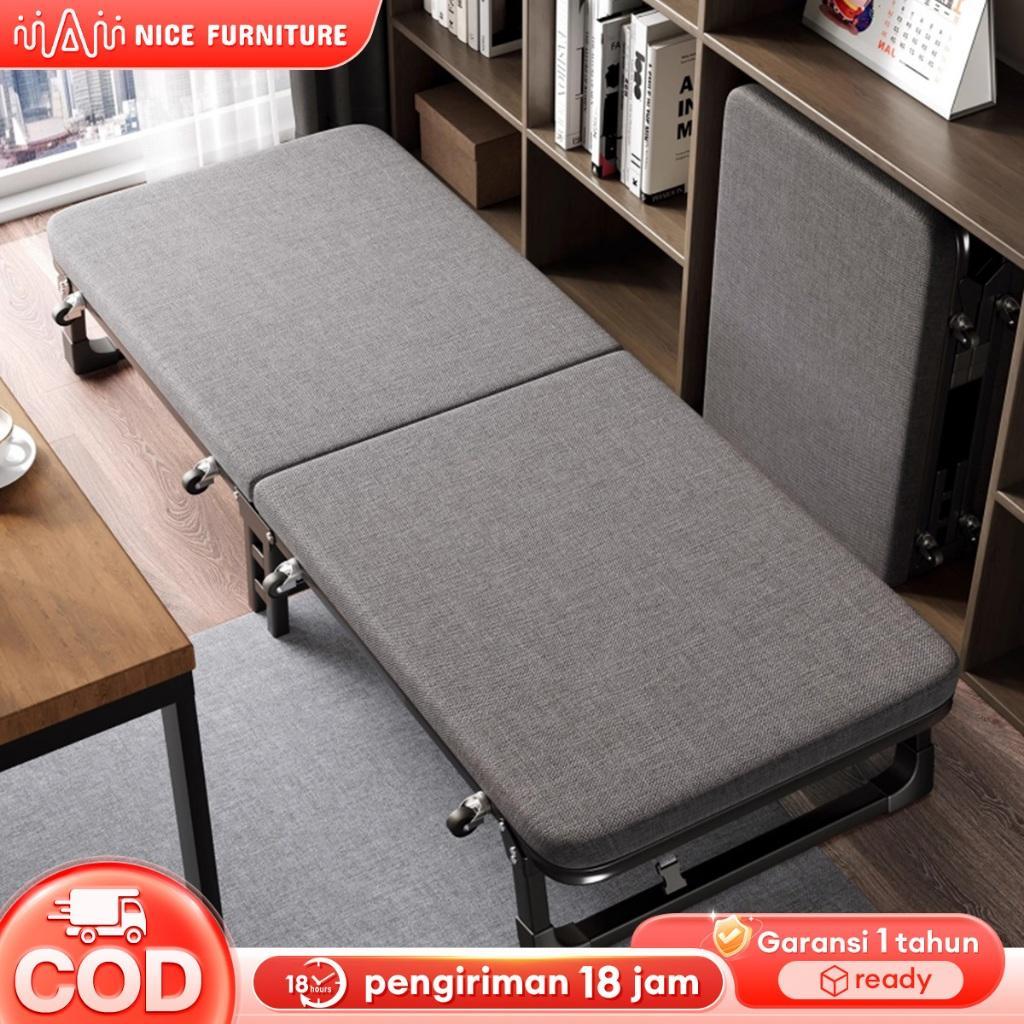 Tempat Tidur Lipat Dipan Tempat Tidur  Lipat Folding Bed Portabel Kursi Lipat Dengan Roda