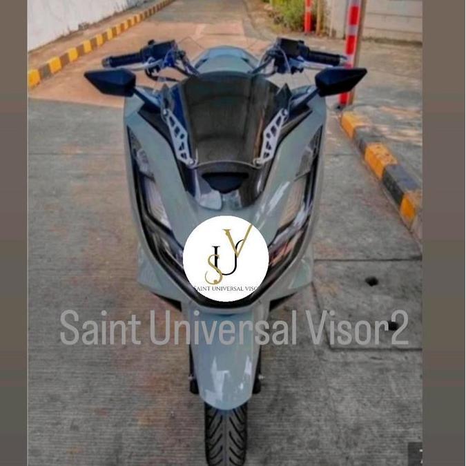 Visor Windshield Tameng Pcx160 (2021-2024) Model Thailand Bracket Spion Ketebalan 3Mm Garansi Presis