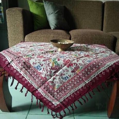 Dkrs- Taplak Meja Tamu Kotak Batik/ Taplak Meja Guru /Taplak Meja Ruang Tamu