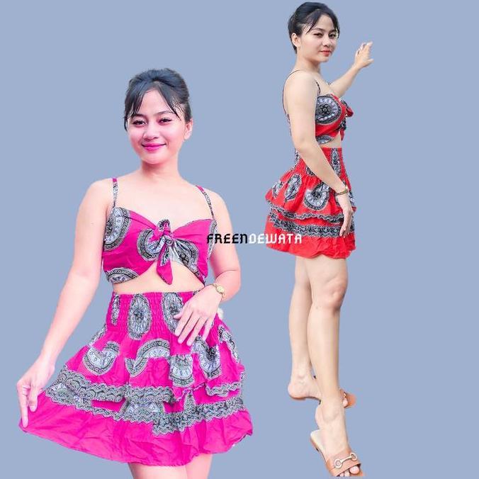 Setelan bikini pantai Bali wanita oneset Swimwear