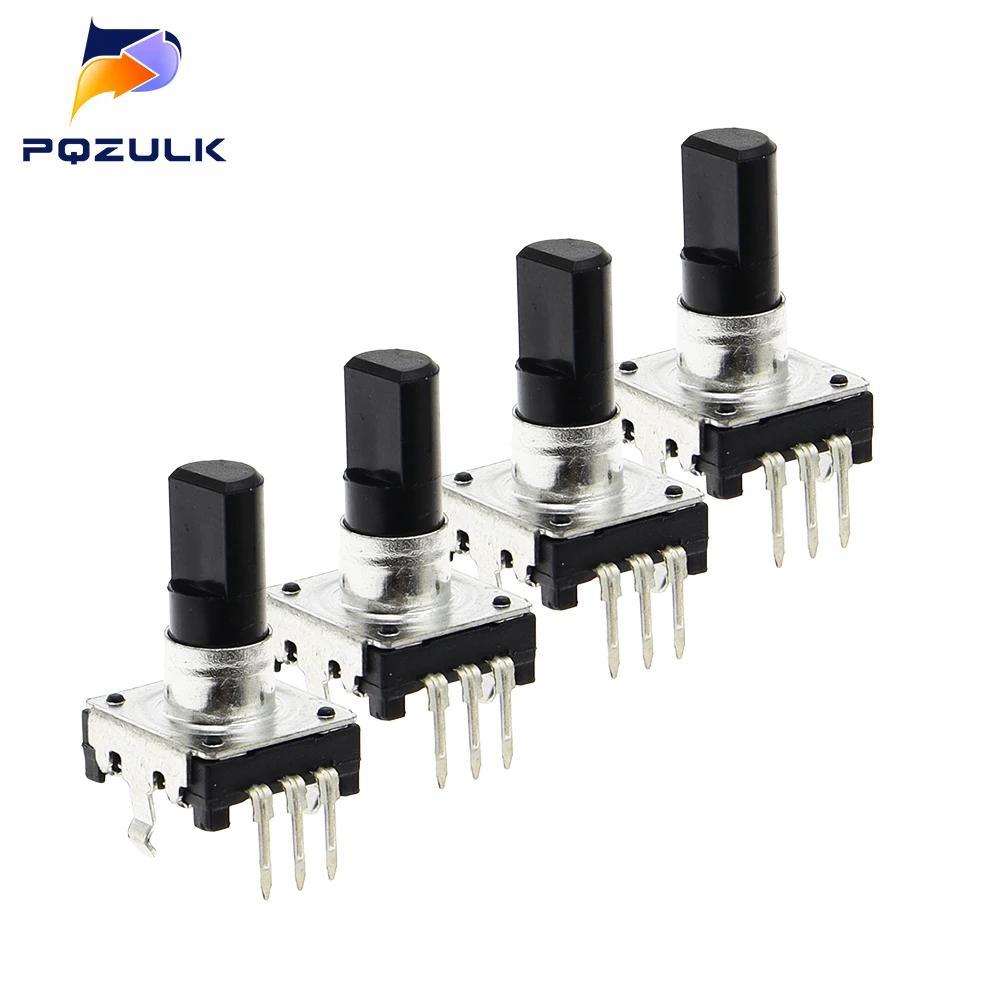 5PCS EC12 360 Degree Rotary Encoder RE12 Audio Encoder Coding 3Pin 24 Position With Push Button Swit