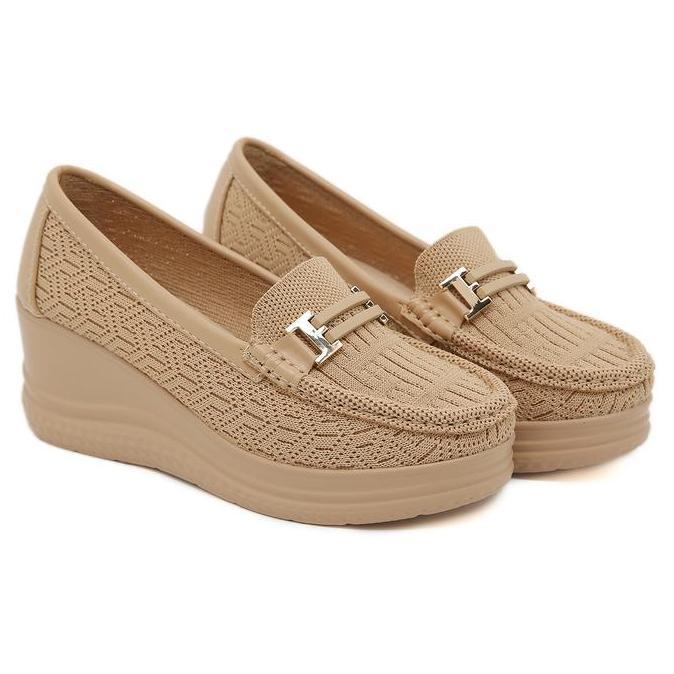PROMO DISKON - Bozka sepatu wanita rajut wedges terbaru SACHIKO