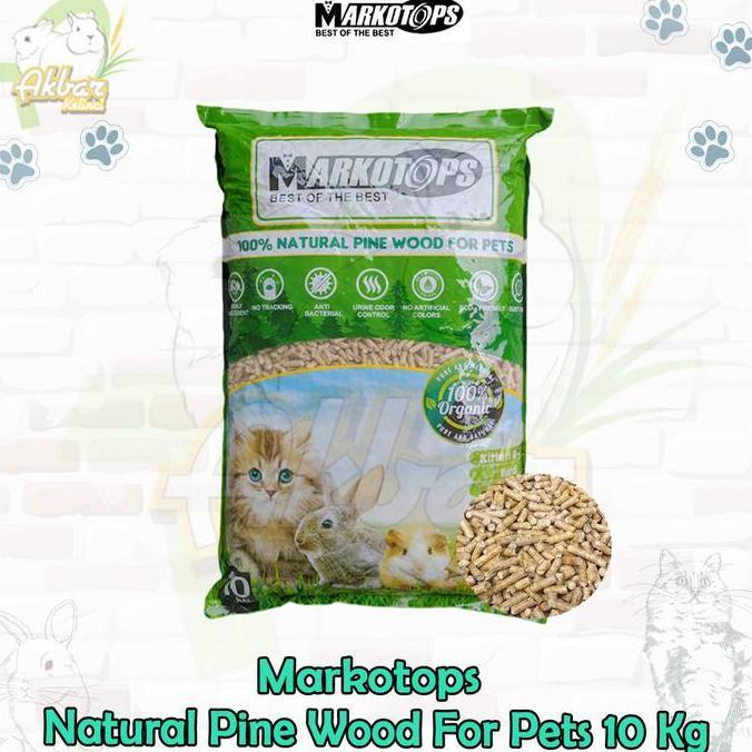 BEBAS ONGKIR - Wood Pelet Markotops Natural Pine Wood 10kg - pasir Kayu Wood Pellet
