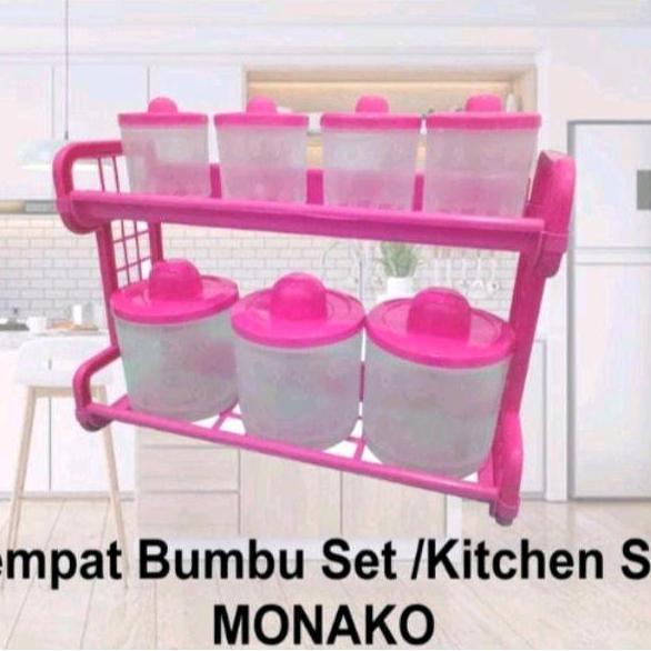 Unik Rak Tempat Bumbu Dapur / Kitchen Set / Toples Gula Kopi Serbaguna