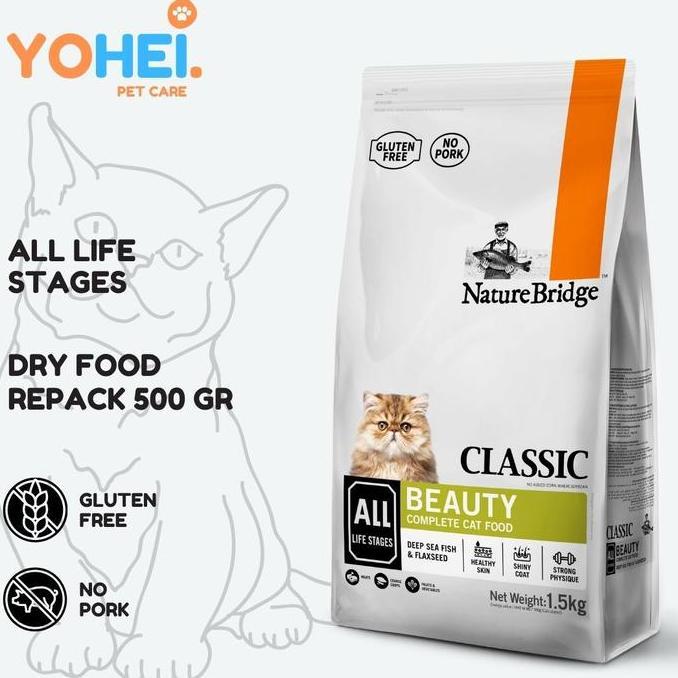 NEW - Nature Bridge Beauty Cat Food Repack 500gr