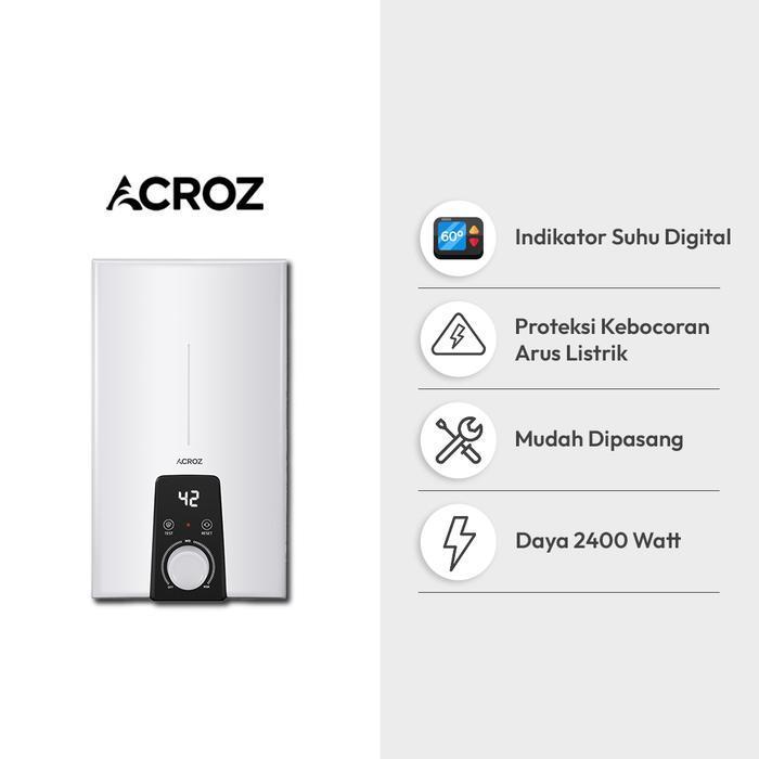 Azko Acroz Helio Water Heater Listrik Instant Pemanas Air Water Warmer Aksesori Kamar Mandi Alat Pem
