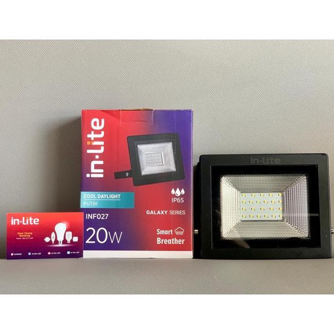 TERBARU - LAMPU SOROT FLOODLIGHT LED INLITE 20W 20 WATT - INF027