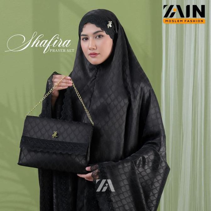 Syukron- Zain Mukena Dewasa Shafira 3In1 Jaquard Silk Mewah Cantik