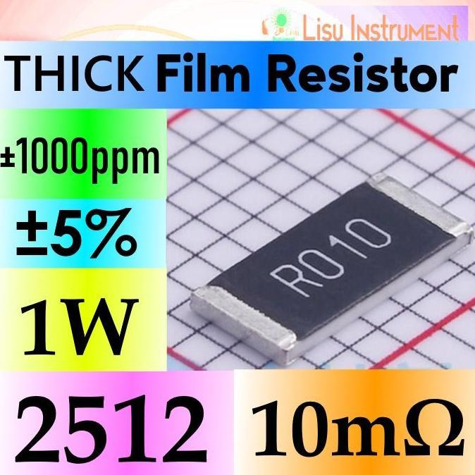 10M 2512 5% THICK FILM RESISTOR SMD CHIP RESISTOR 0.01R R010