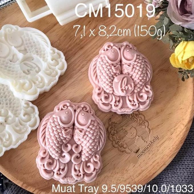 Cetakan Mooncake 150gr CM15019 Double Fish Fu
