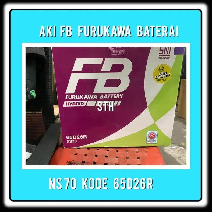 Aki Mobil 12V Fb Ns70 65D26R Furukawa Baterai Siap Kirim