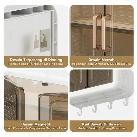 Rak Gantung Dinding Rak Kamar Mandi Rak Dinding Tempel Tertutup Rak Dinding Kamar Mandi Plastik