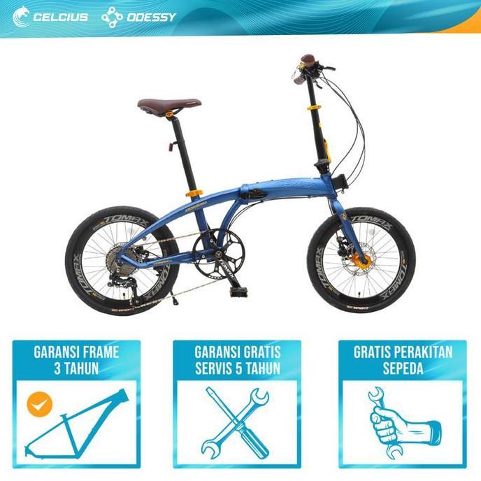Terlaris Sepeda Lipat Odessy Tomax Frame Alloy 2O" - 10 Speed