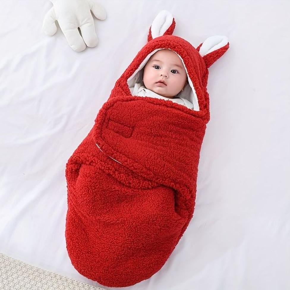 Cuci Gudang  Selimut & Bedong Bayi Bulu Tebal Karakter Kelinci Newborn Premium