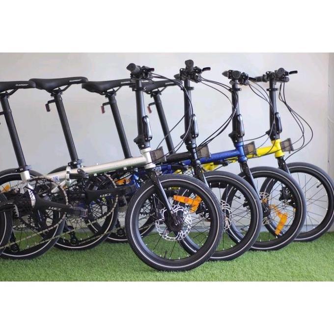 Terlaris Sepeda Folding Lipat Element Troy X 10 Speed Terbaru & 16 Troy 9Sp Black Rusty