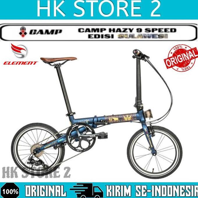 Terlaris Sepeda Lipat Element Camp Hazy Edisi Sulawesi Ukuran 16 Inch 9 Speed