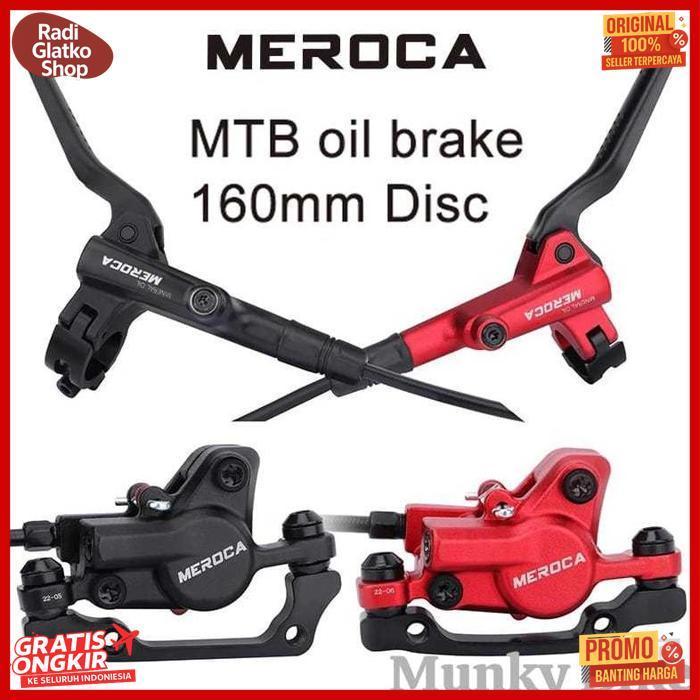 Terlaris Meroca Hd-800 Brakeset Brake Set Rem Cakram Hidrolis Sepeda Disc Brake Hydraulic Sepeda Mtb