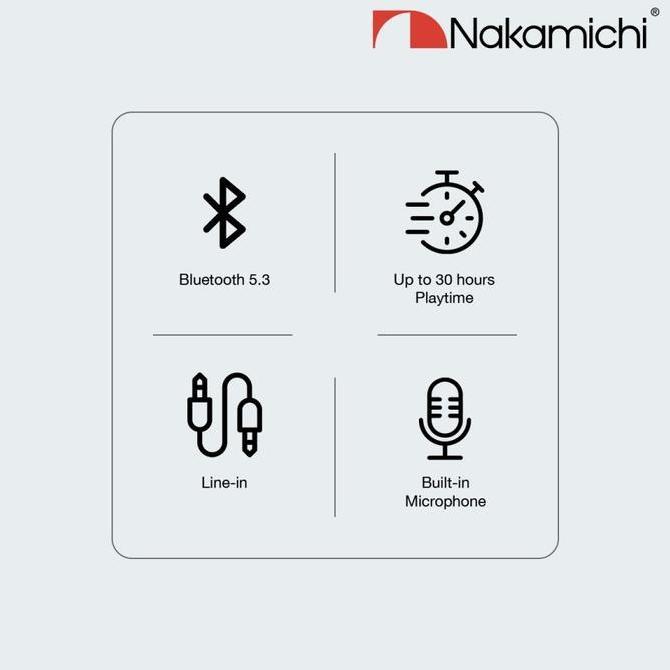 Nakamichi My Music Hue Hear Super Bass Wireless Bluetooth Headphones Headset