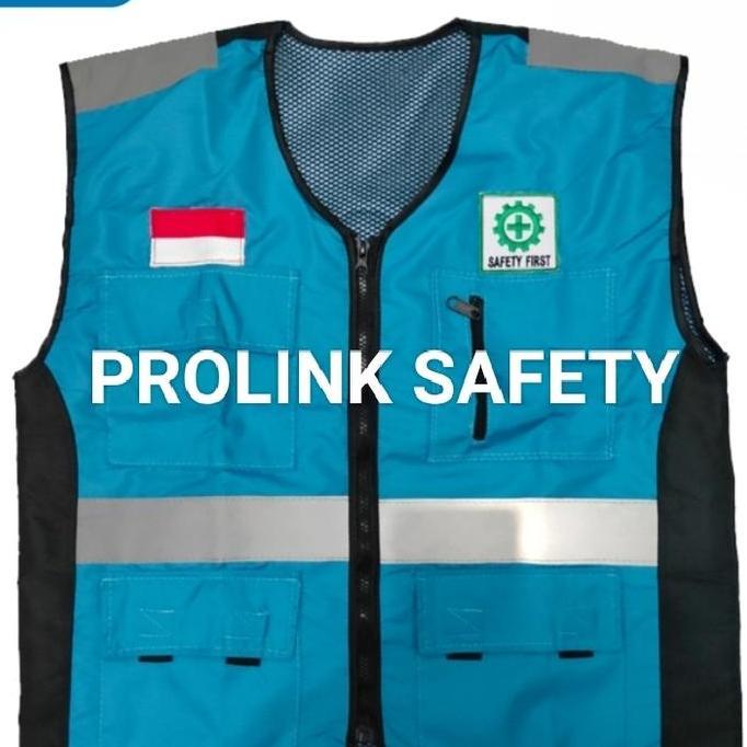 ASLI ROMPI SAFETY BAHAN TASLAN BIRU MUDA TOSKA READY STOCK