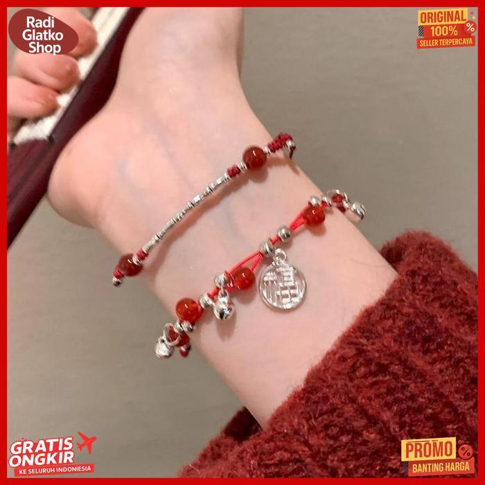 Murah Rcsbeauty Gelang Tali Merah Gelang Manik Merah Fashion Korea Cina Aksesoris Natal Party Anak D