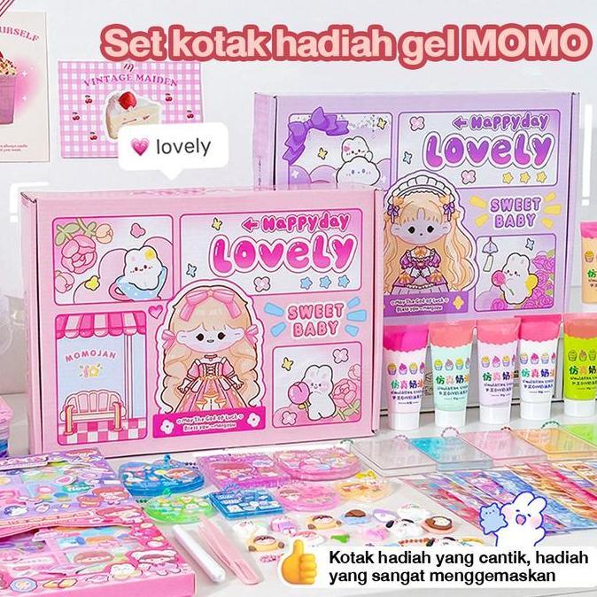 Tatajoy DIY Gantungan Kunci Pasir Hisap Guka Set Guka Set DIY Keychain Guka Stiker DIY Deco Cream Gu